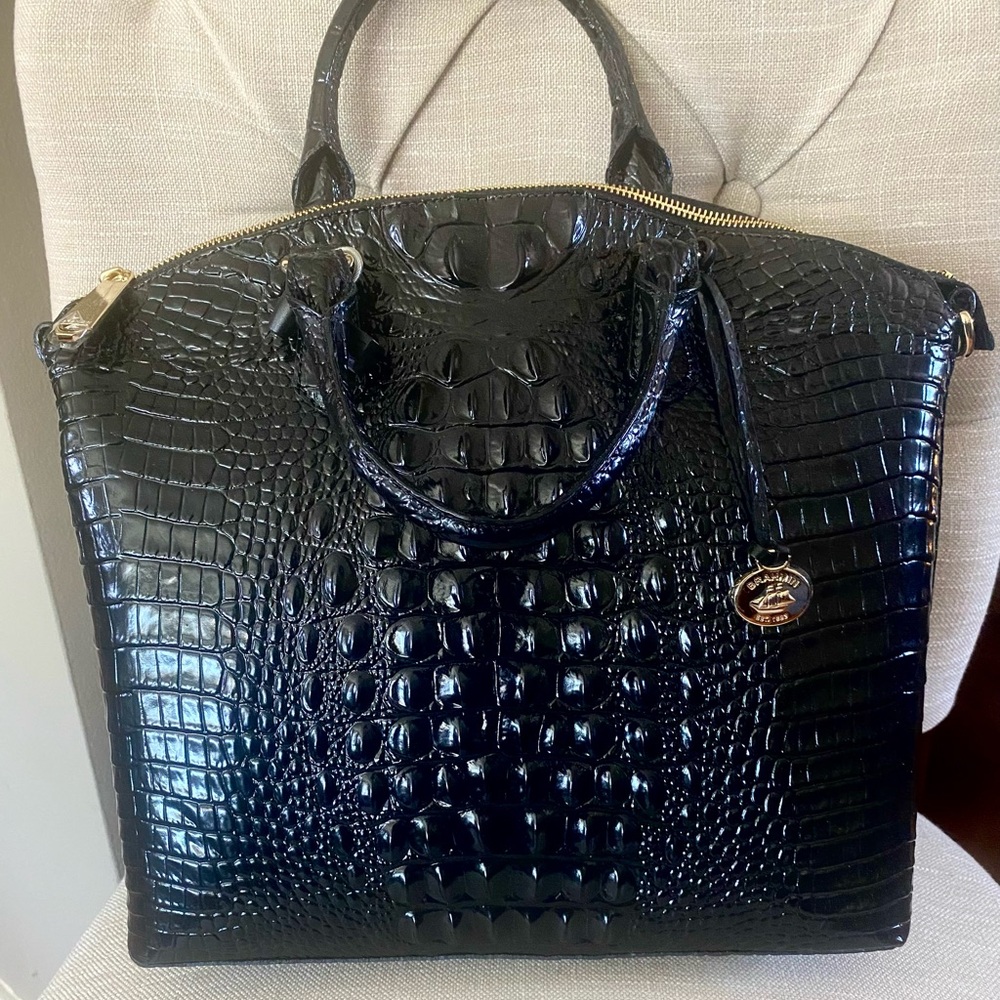 Brahmin Duxbury Black Leather Satchel ⭐️